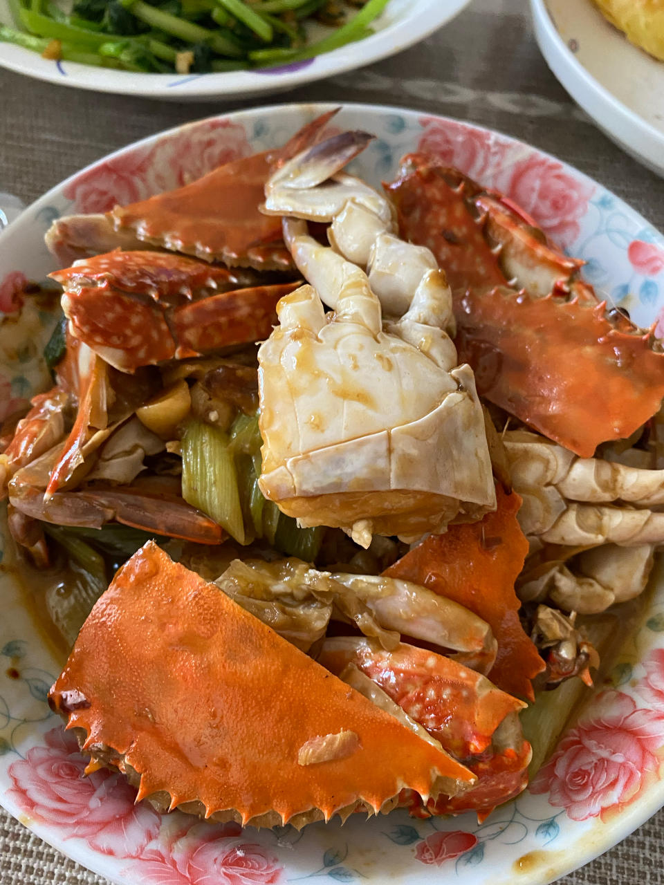 姜葱炒梭子蟹