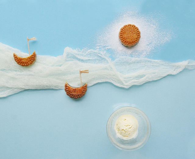 海上邀明月-华美月饼配香草冰淇淋的做法