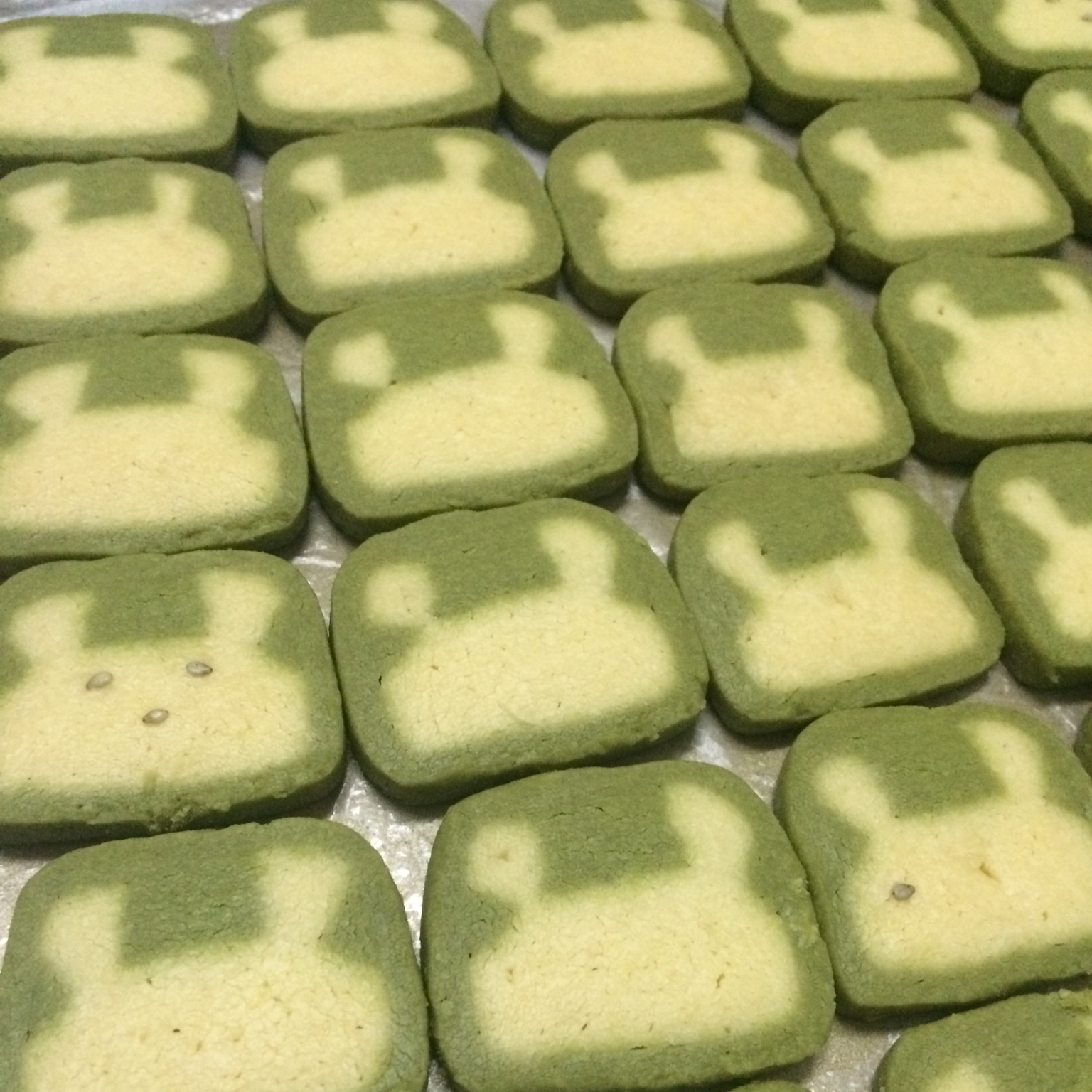 抹茶兔兔曲奇（比熊猫简单！超详细实物图+超良心手绘图）