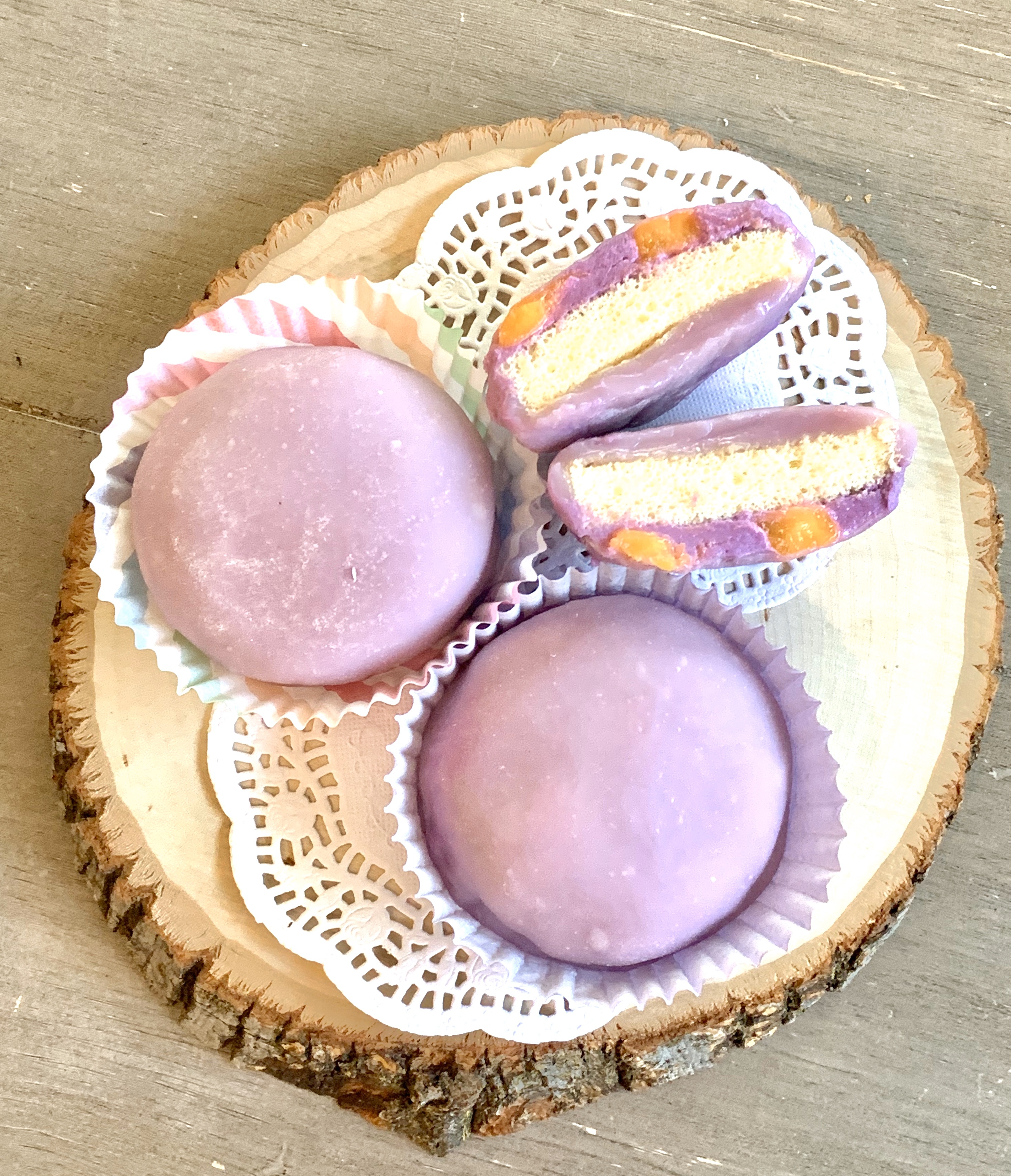 【月饼系列之十】🔥网红冰皮月亮蛋糕｛自创紫薯奶酪馅｝的做法