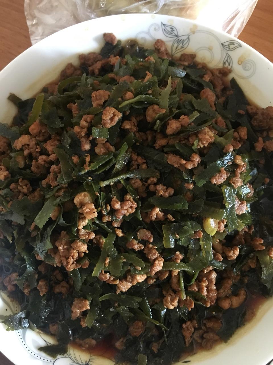 海带丝炒肉沫