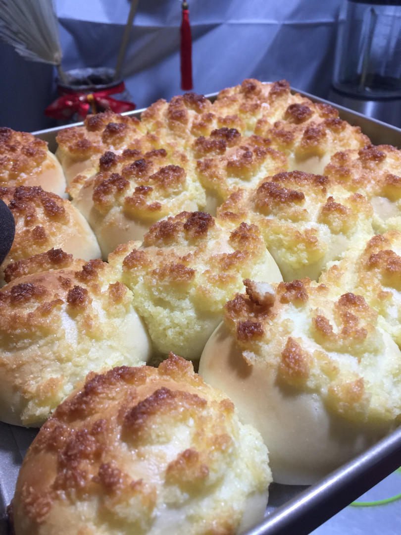 快手椰蓉小餐包（一次发酵照样柔软又拉丝）