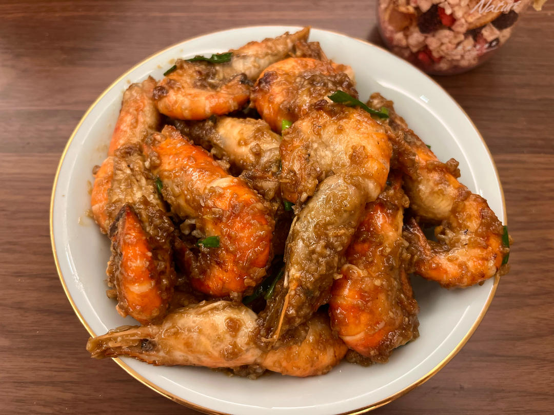 芥末蒜蓉罗氏虾