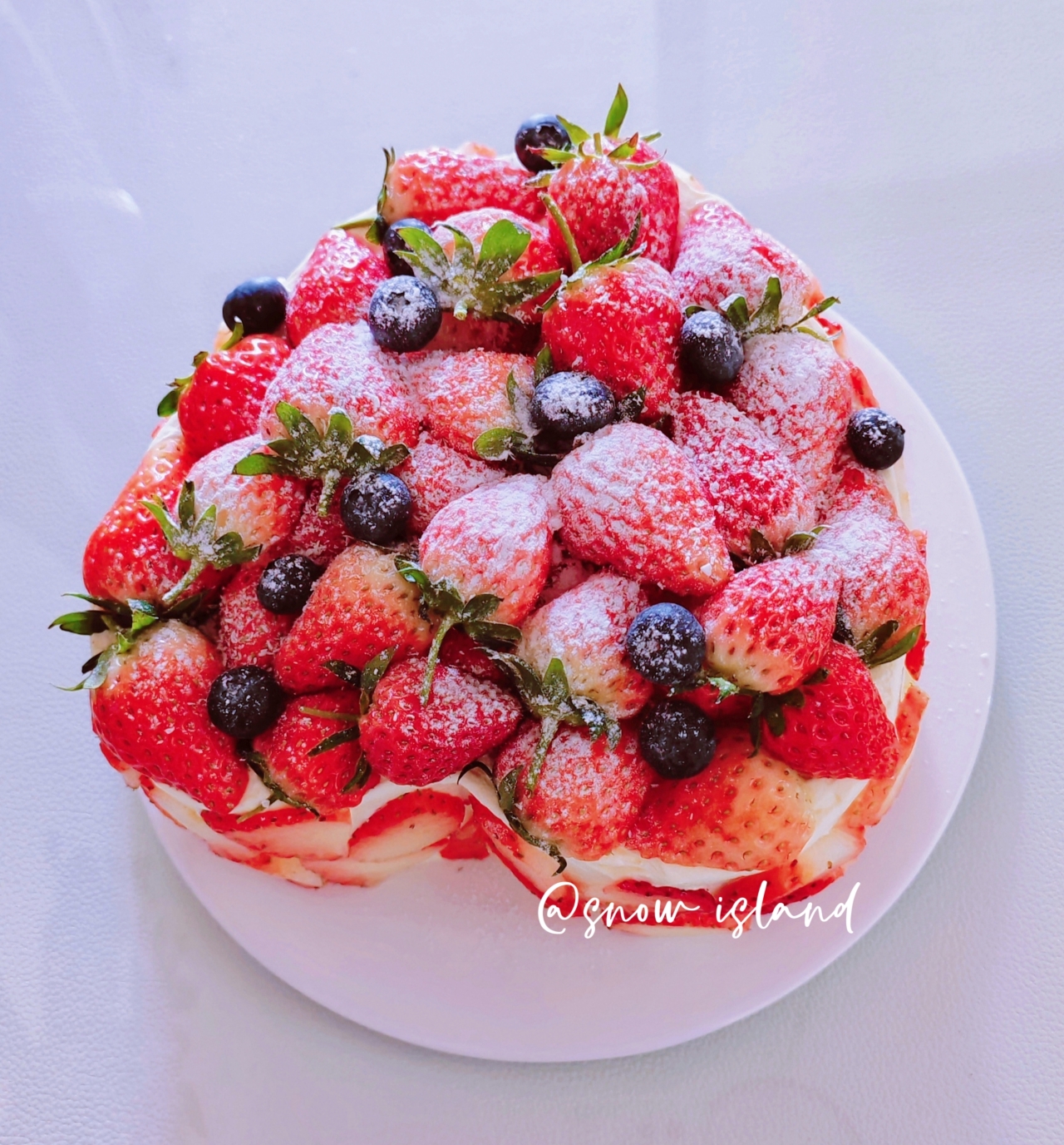 草莓奶油蛋糕（8寸）的做法