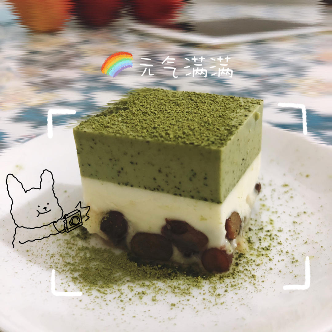 抹茶红豆奶糕