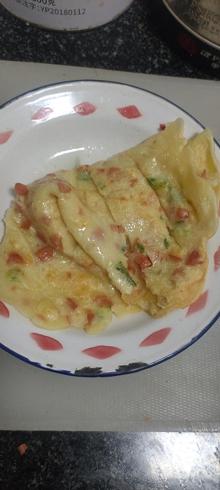 儿童早餐—香葱火腿鸡蛋饼