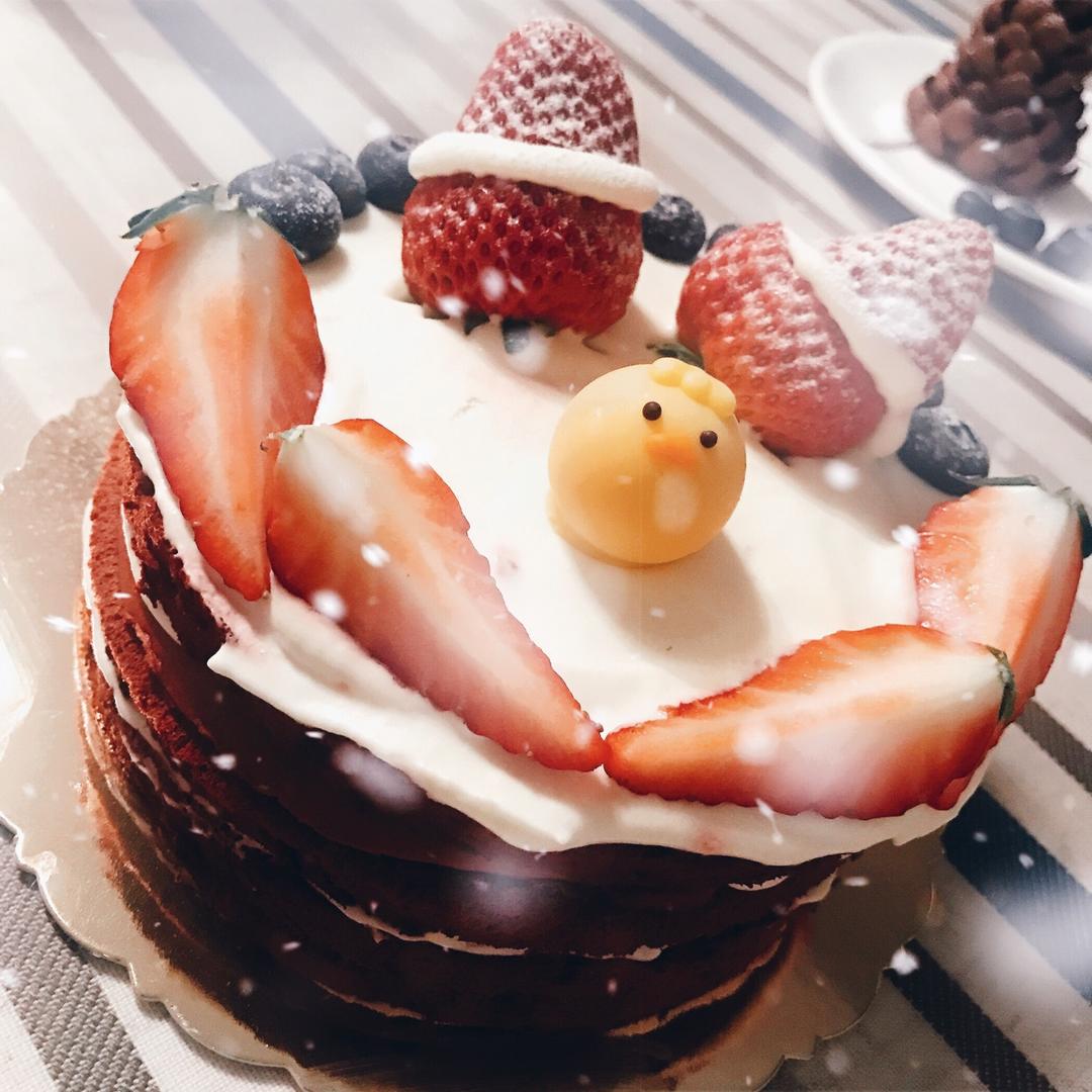 圣诞呆萌裸蛋糕