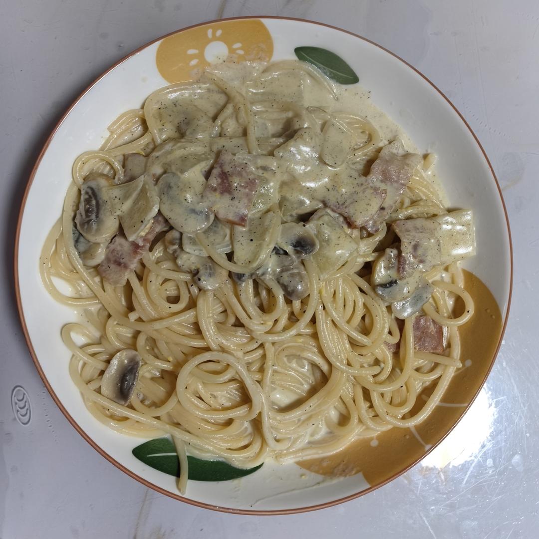 简易版奶油意面