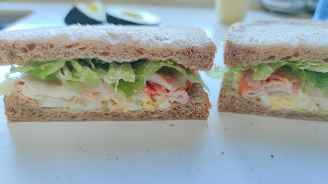 蟹柳鸡蛋三明治🥪的做法 步骤4