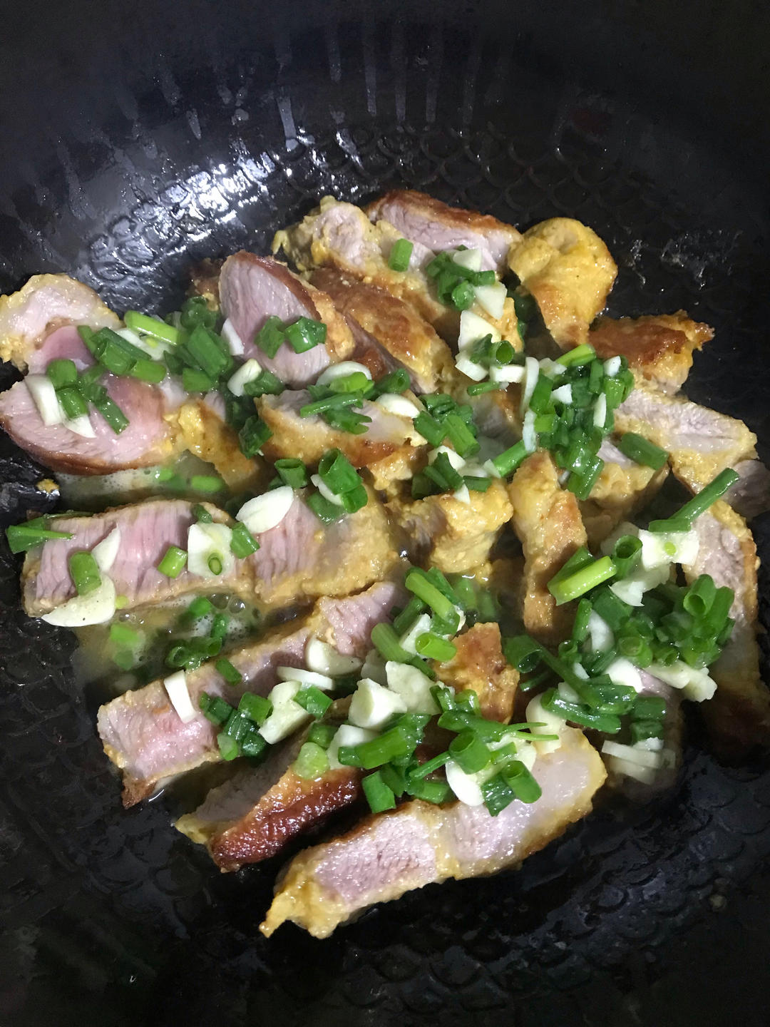 🐷葱香梅花肉 猪肉 小葱