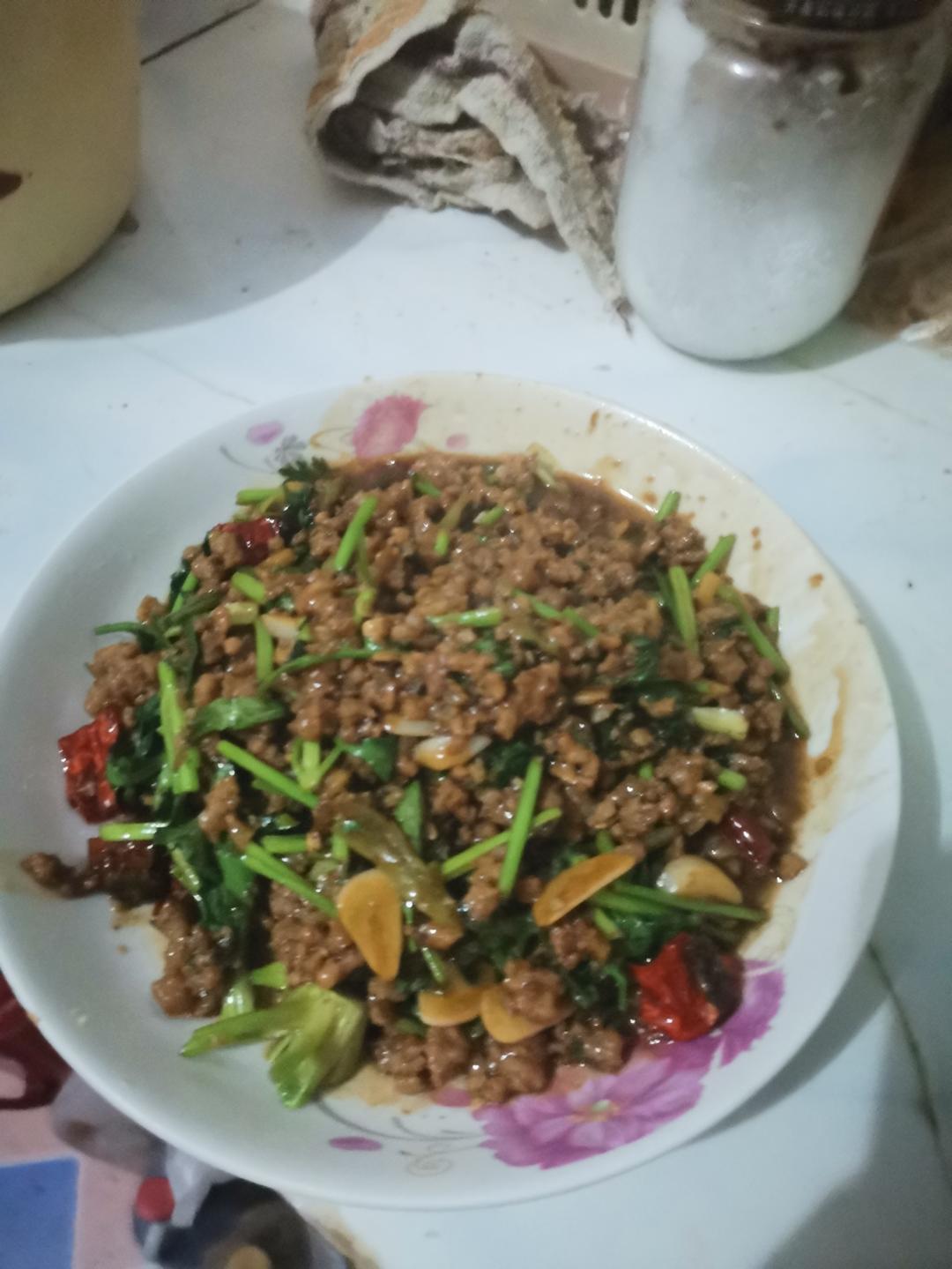 下饭菜炒肉渣