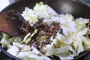 梅菜肉炒包菜/土豆的做法 步骤3