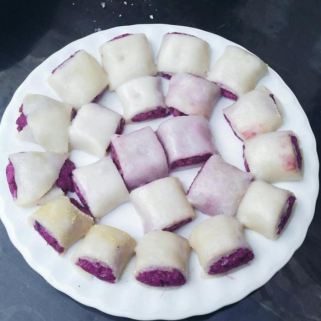 糯米紫薯卷的做法
