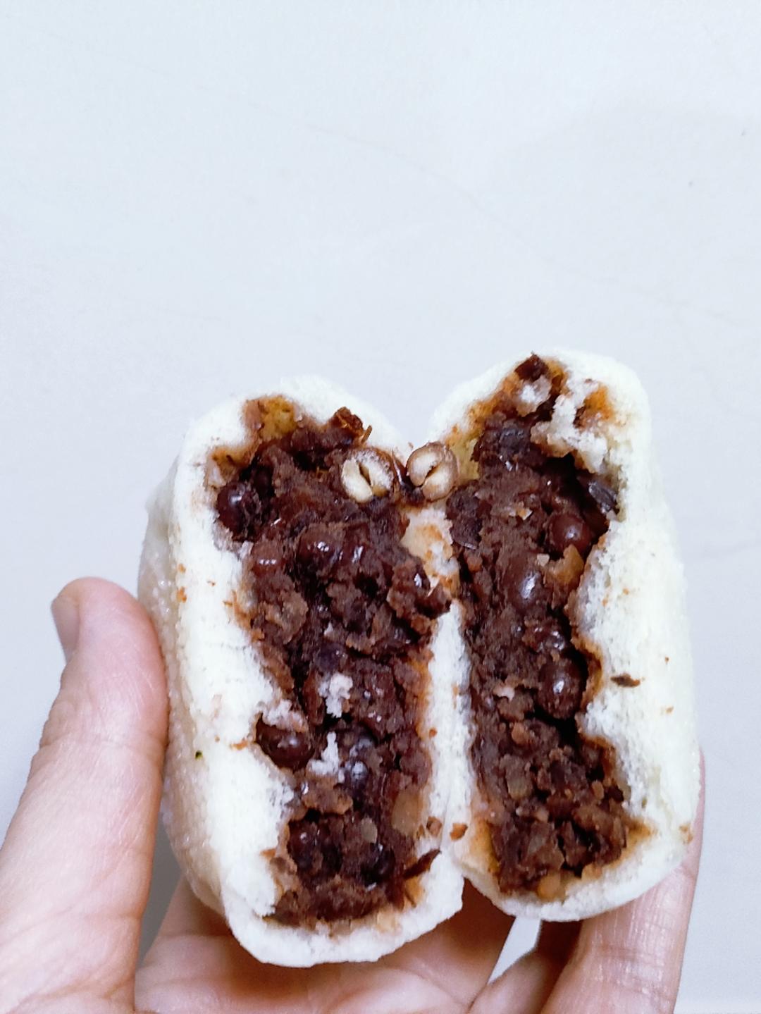 超好吃有豆豆的豆沙包，一次发酵（红豆包）