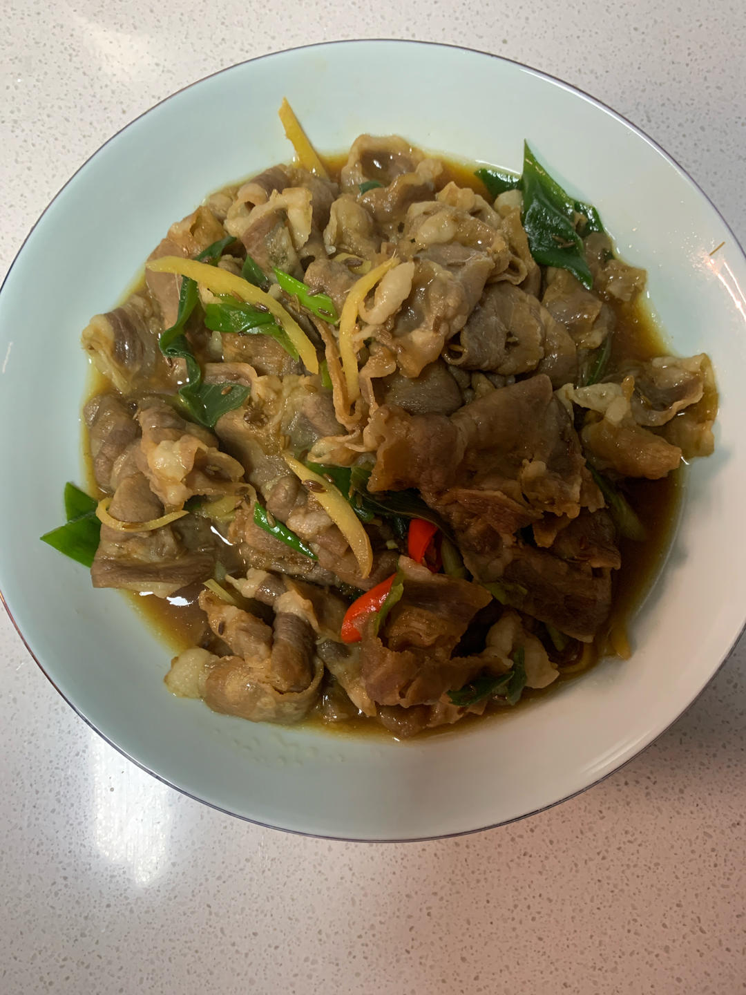 葱爆孜然羊肉卷