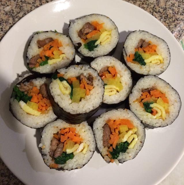牛肉紫菜包饭-Beef Kimbap