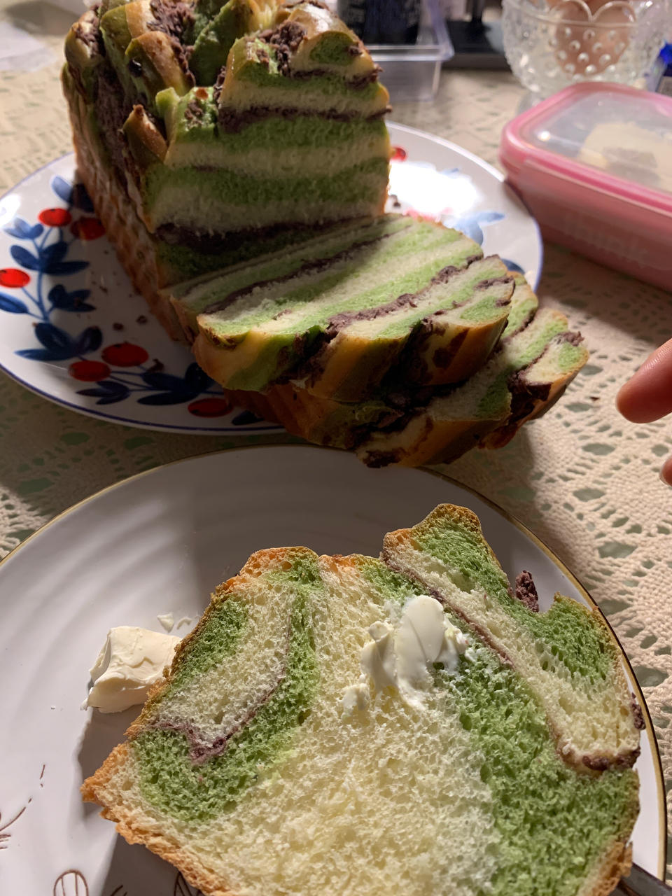 双色蜜豆吐司