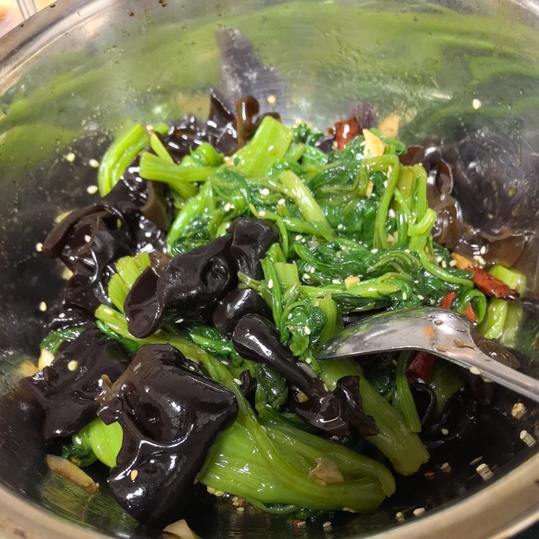 清爽开胃凉菜 菠菜木耳