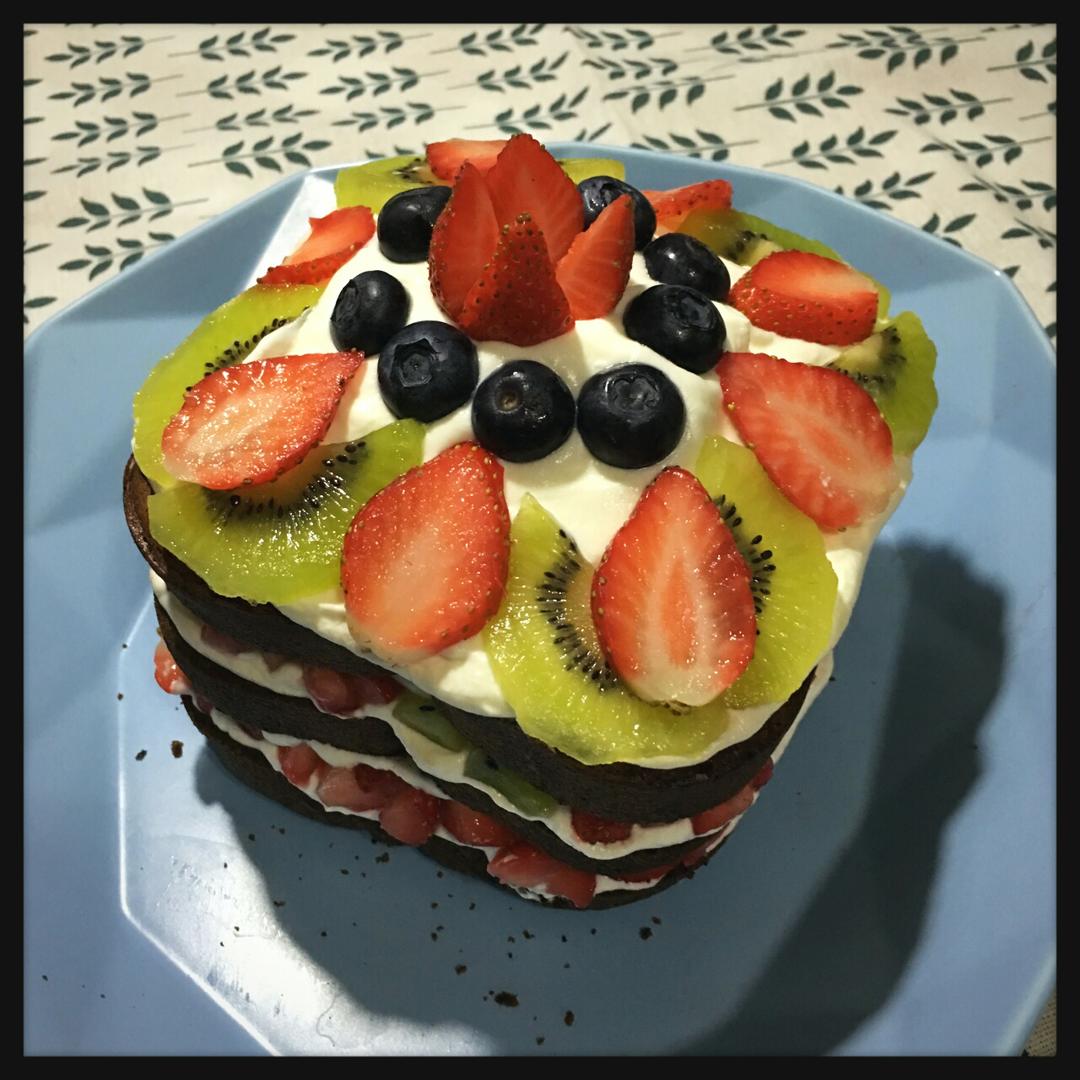 水果巧克力小蛋糕