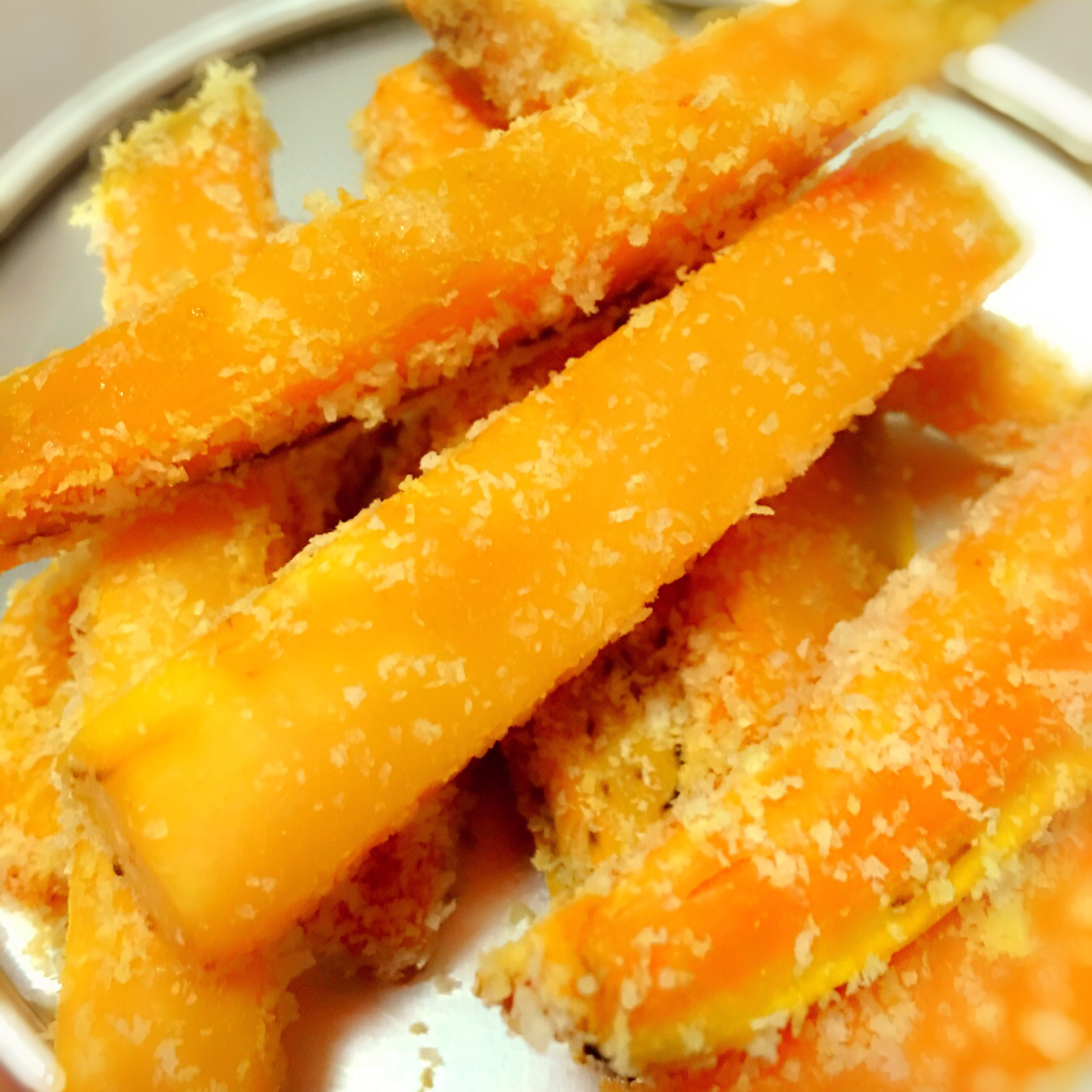 椰蓉烤红薯条（健康夜宵）