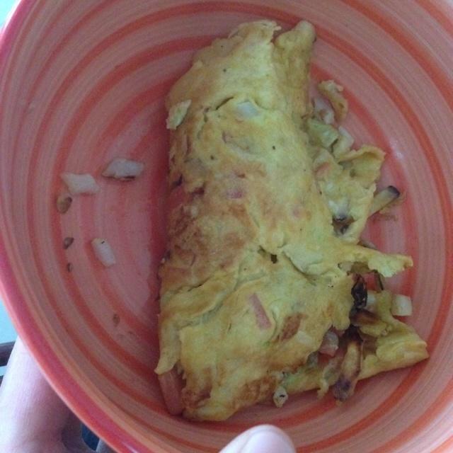 火腿香菇白菜鸡蛋饼的做法