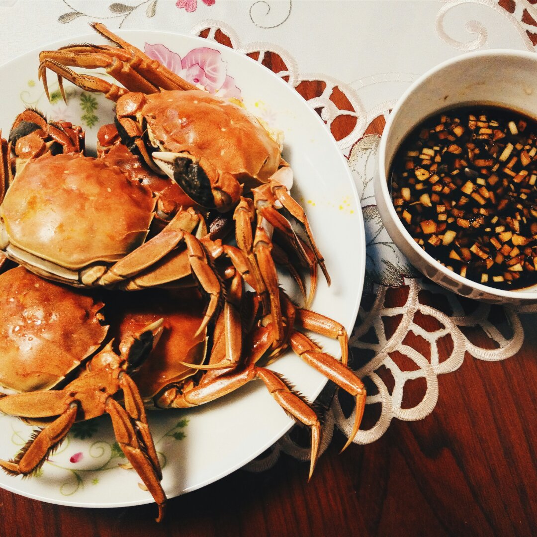 逗逗的毛毛做的清蒸螃蟹
