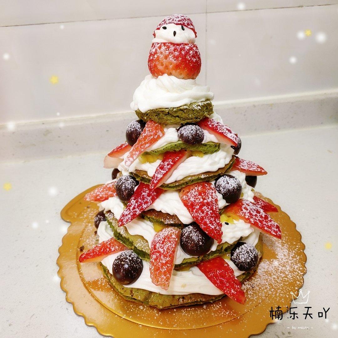 免烤箱❗️高颜值巨好吃的圣诞树松饼蛋糕🎄手把手教你做，让我们一起快乐过圣诞。