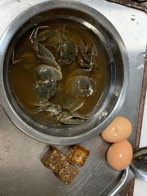 红糖花雕酒炖六月黄蟹➕鸡蛋的做法 步骤4