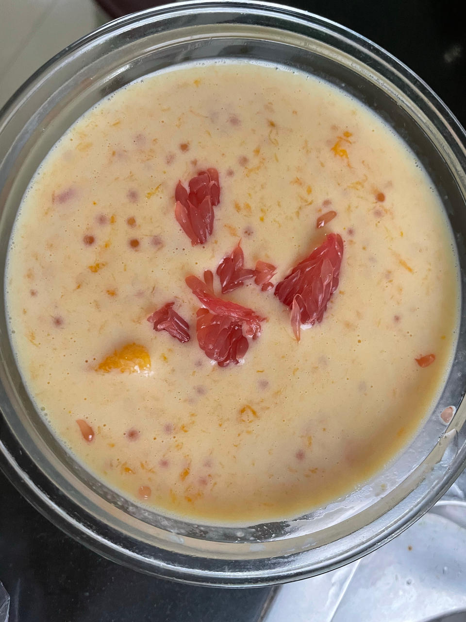 港式甜品——杨枝甘露(芒果西米露)附芒果花切法