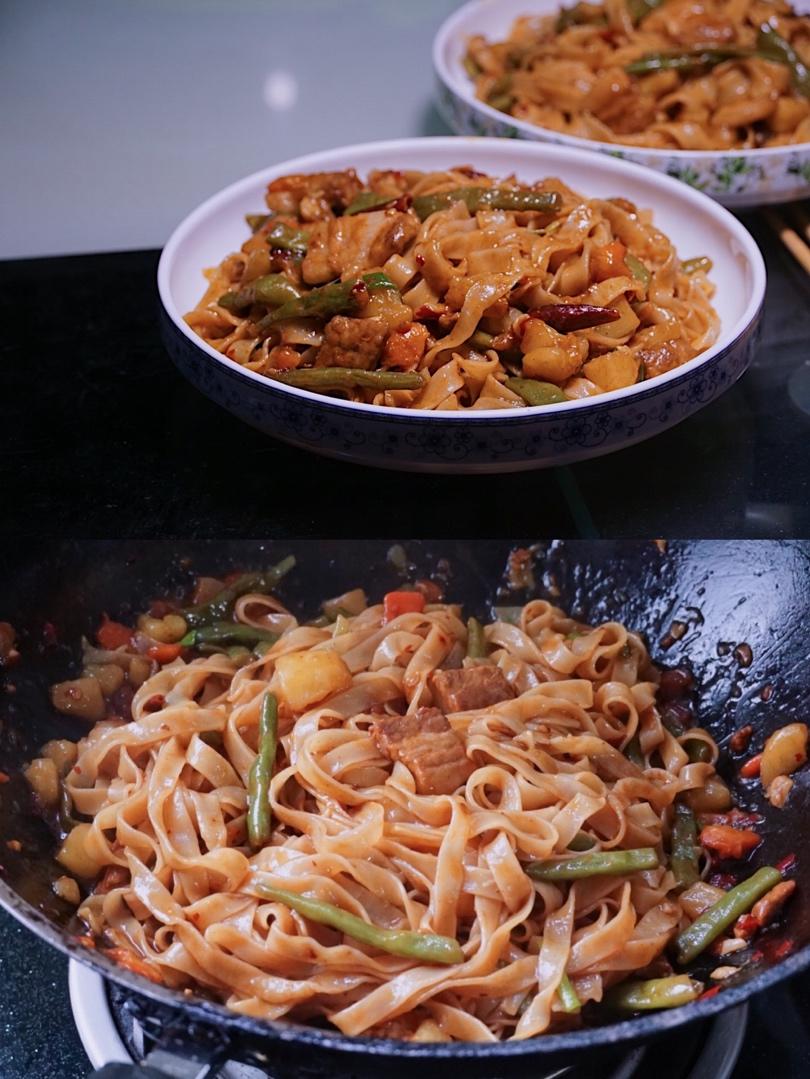家常豆角焖面