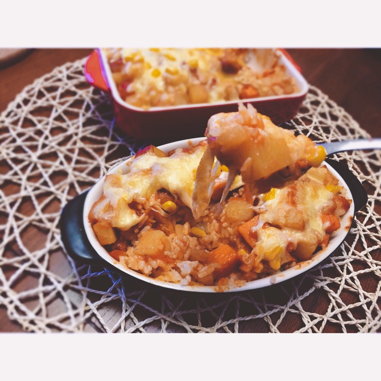 番茄鸡肉浓情焗饭【两人份】