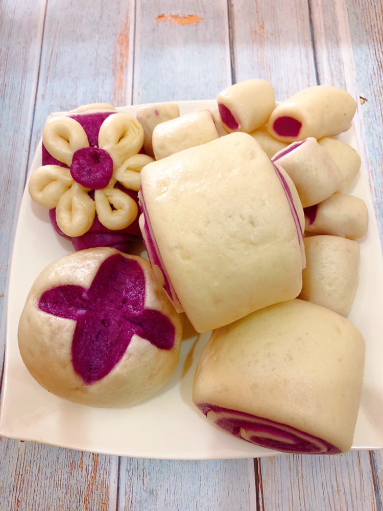 花样紫薯馒头的做法