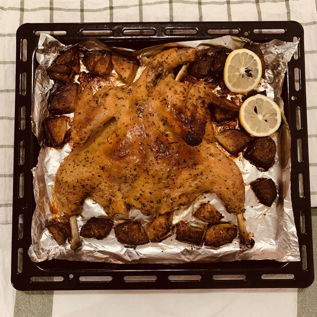 迷迭香脆皮烤鸡