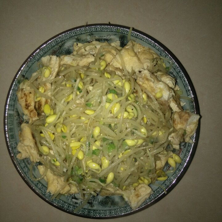 豆芽炒鸡蛋