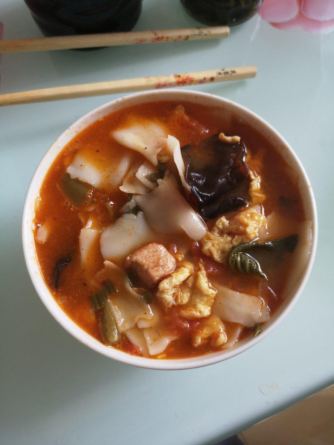 西红柿鸡蛋面片 （内附揪面片教程）