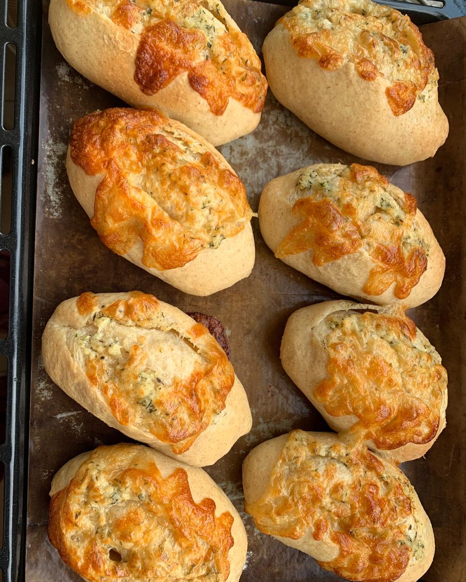 咸香柔和-超软燕麦香蒜面包