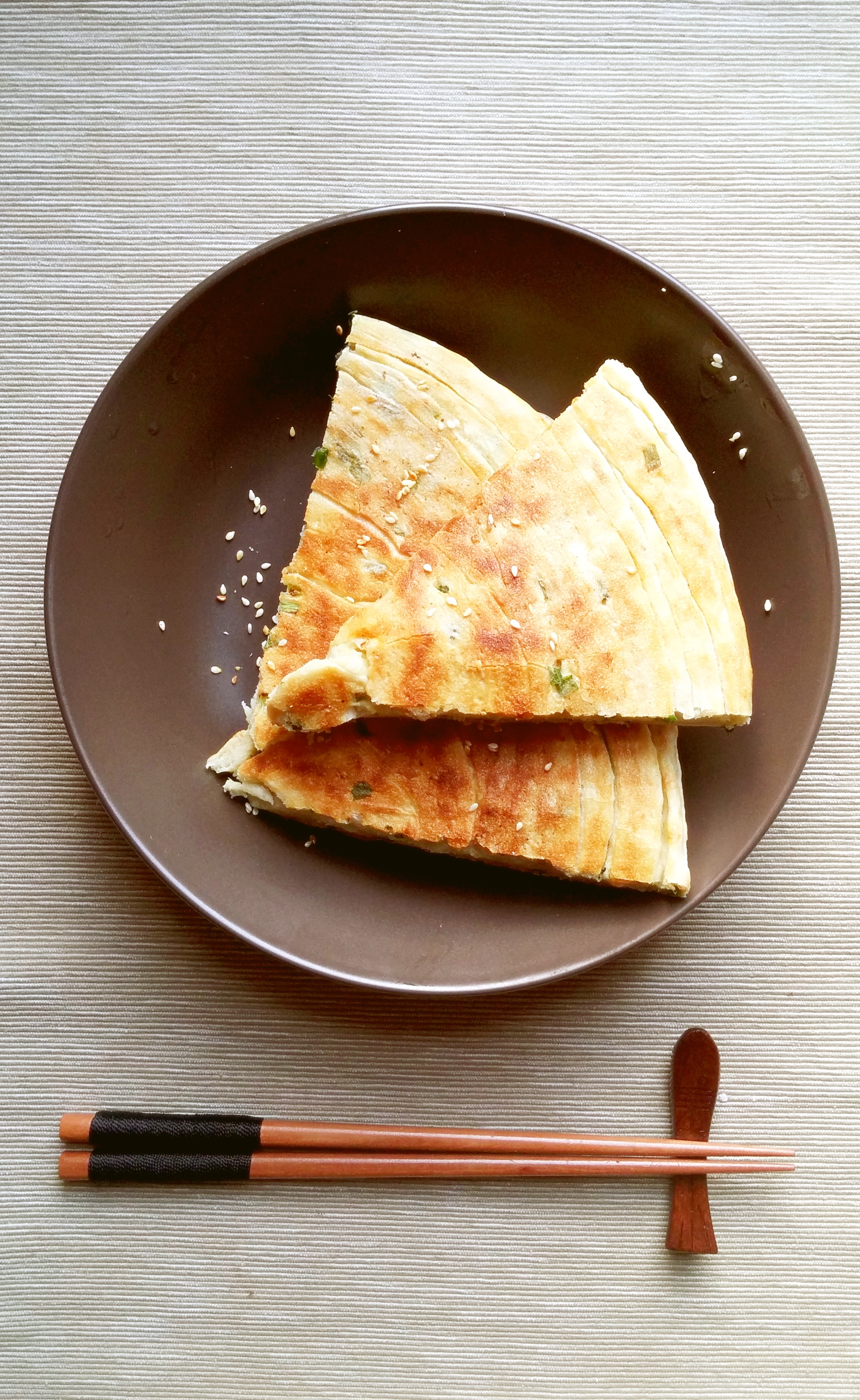 发面版葱油饼