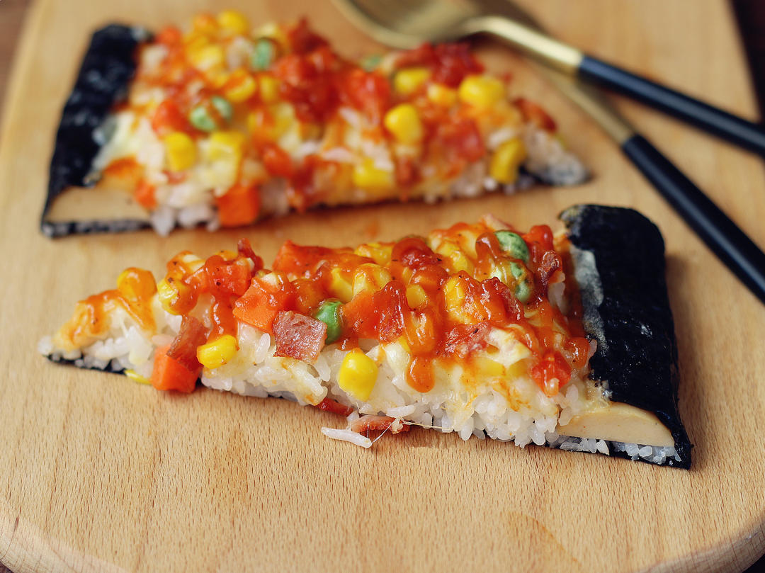 创意寿司披萨的做法