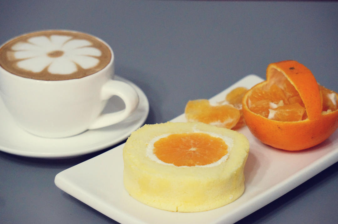 香橙蛋糕卷（好看好香好吃)