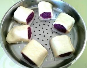 简单好吃的糯米饭紫薯卷的做法 步骤3