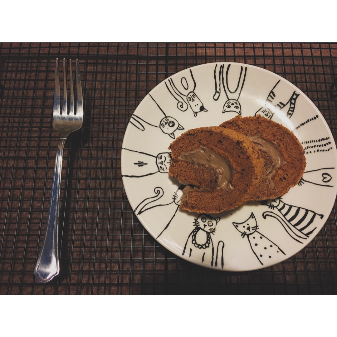 浓郁双巧克力卷