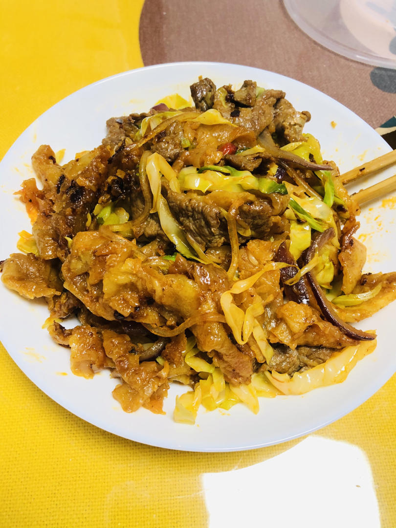 老干妈牛肉炒饼