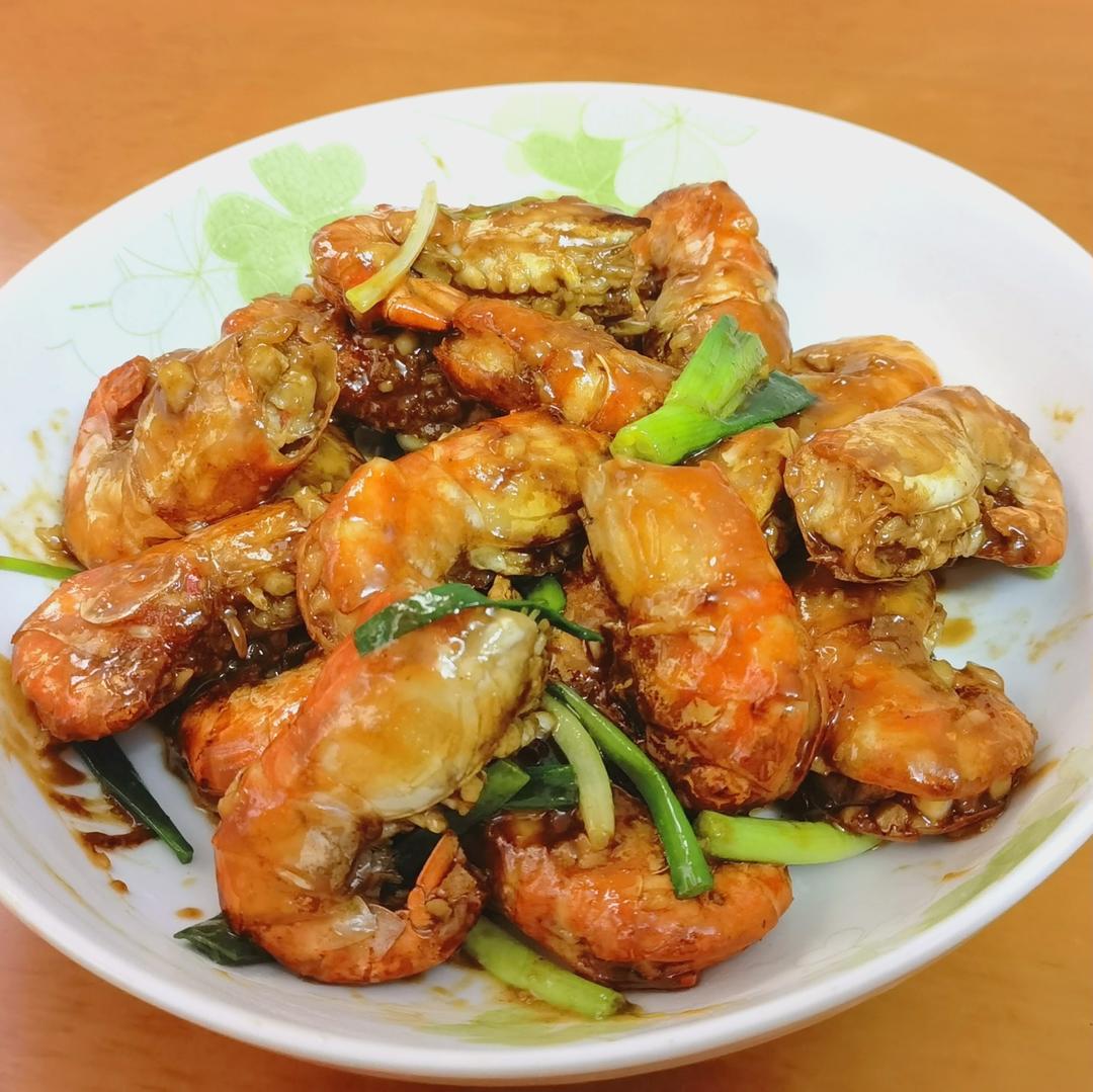 芥末蒜蓉罗氏虾