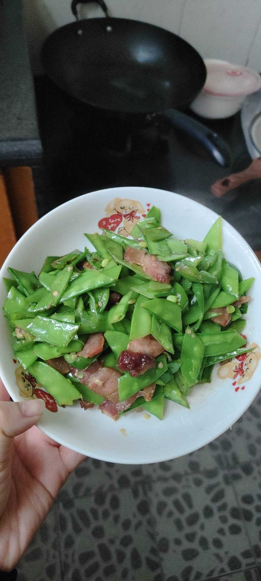 超爱的荷兰豆炒腊肉