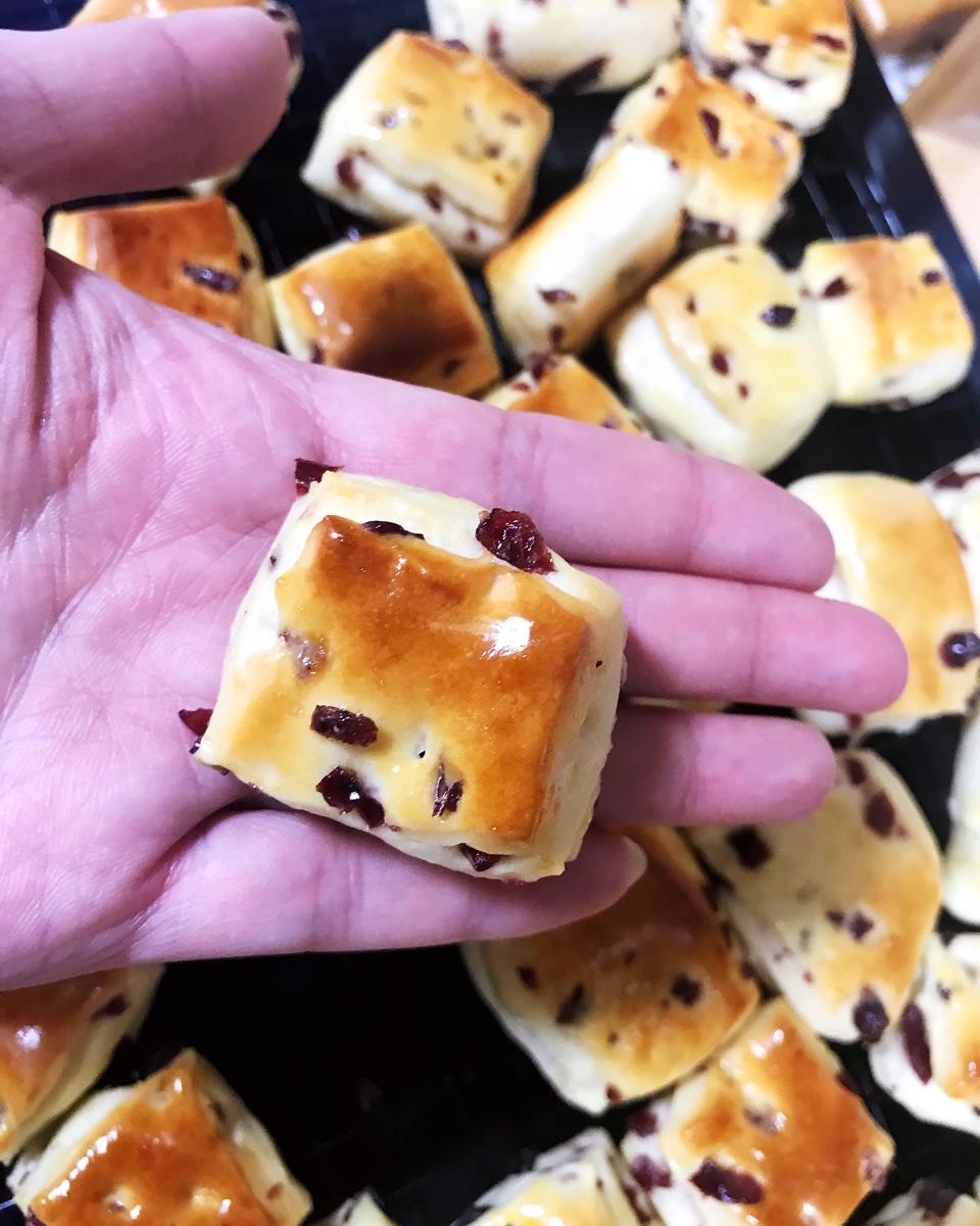 蔓越莓优格小面包块