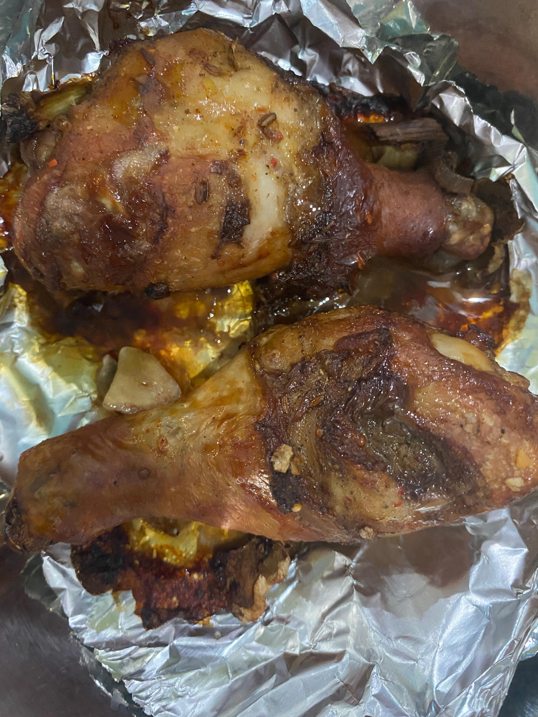 空气炸锅烤鸡腿，鲜嫩多汁