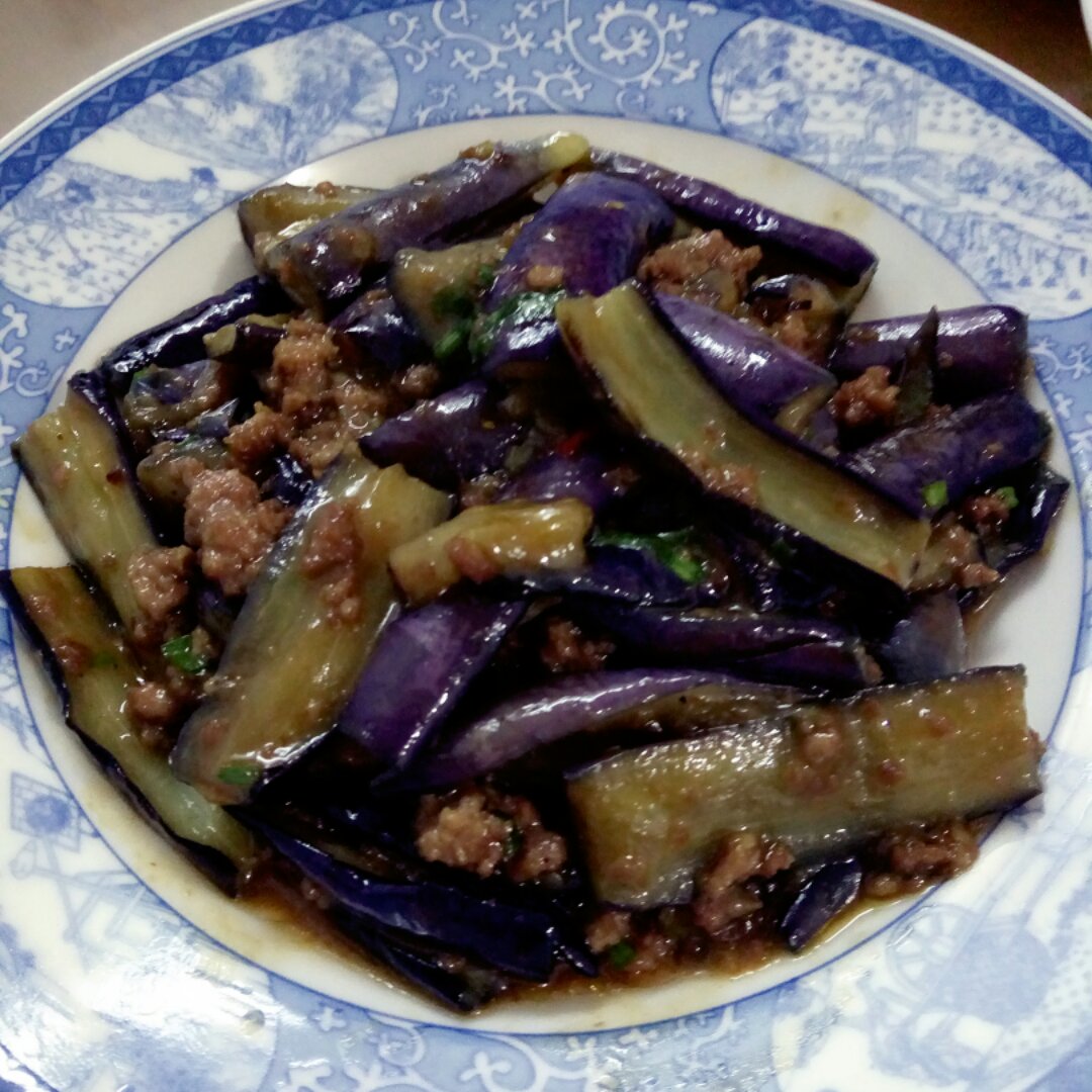 红烧肉沫茄子