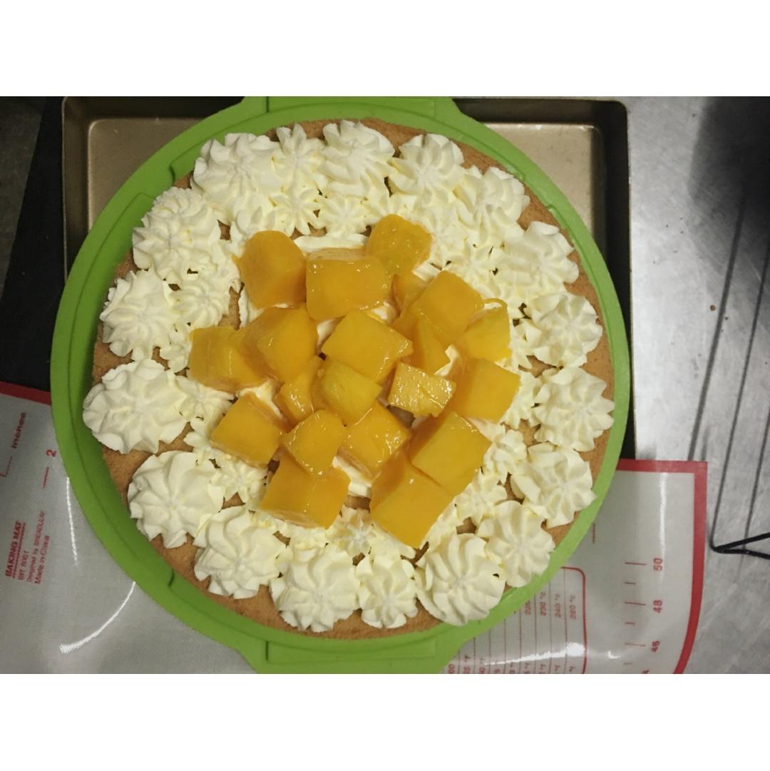 【零失败】不会裱花没关系的水果裸蛋糕 芒果裸蛋糕 完美戚风胚