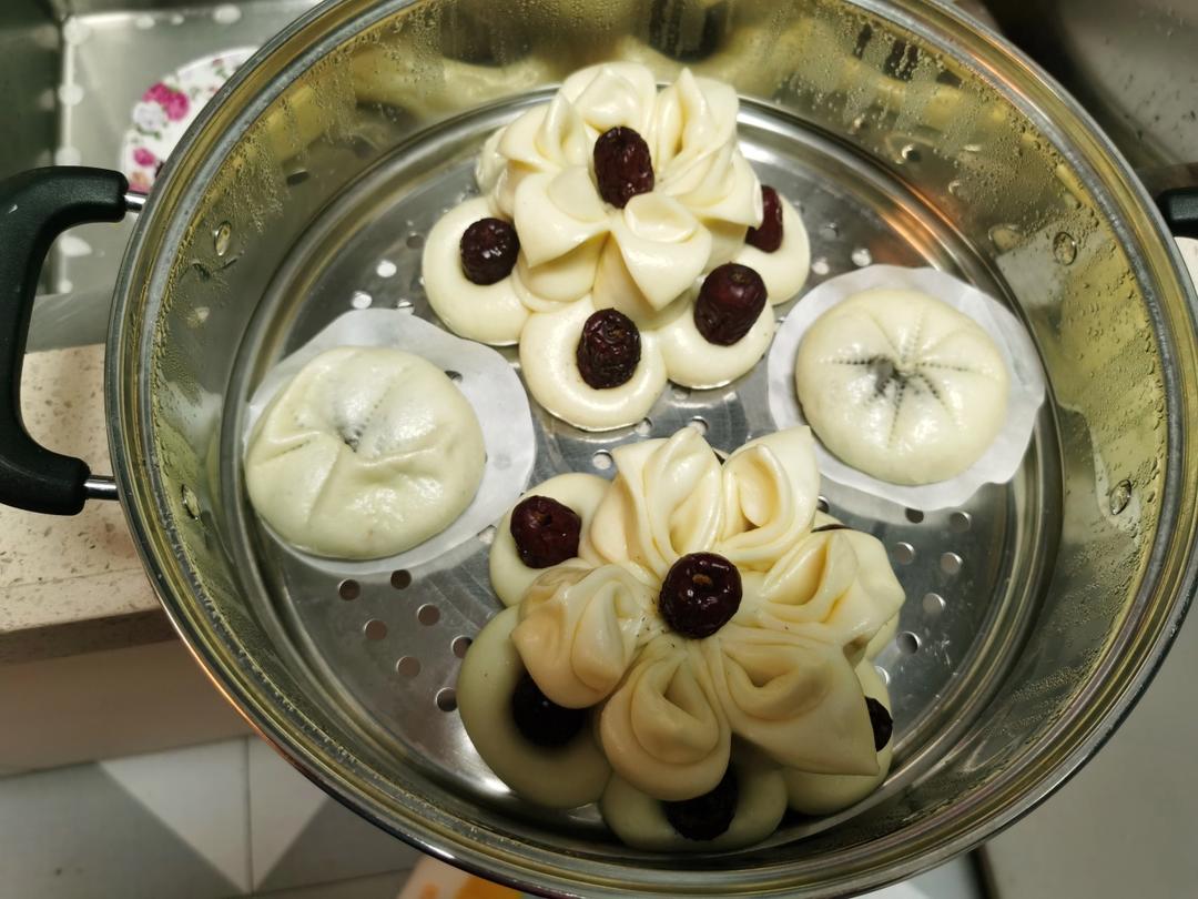 花样面食，花样馒头，【枣花馍】