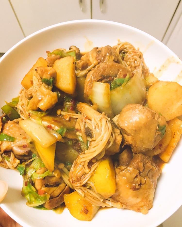 土豆焖鸡腿